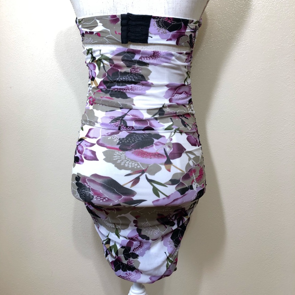 Strapless Spring Floral Dress - Picture 3 of 5